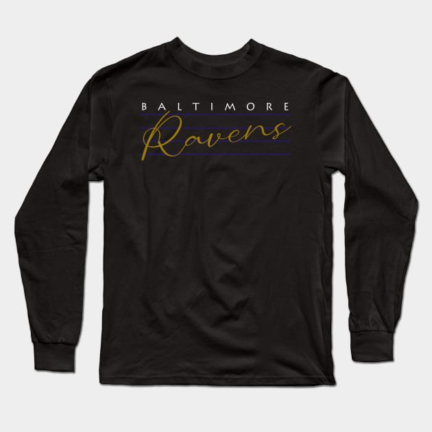 Baltimore Ravens Long Sleeve T-Shirt by CovpaTees